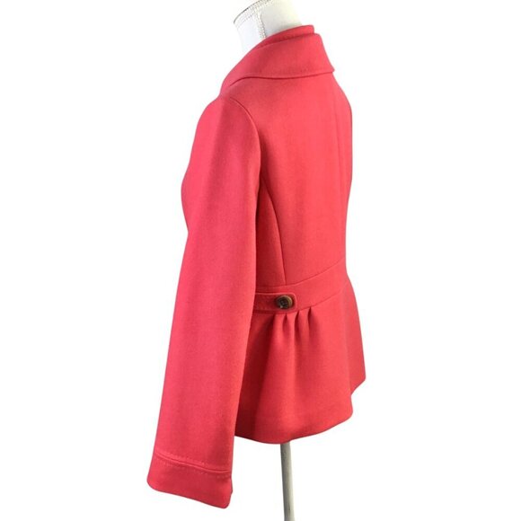 J. Crew Wool Blazer Women's Size 10 Office Career Lined Coral Peplum Style 99322 - Picture 6 of 11